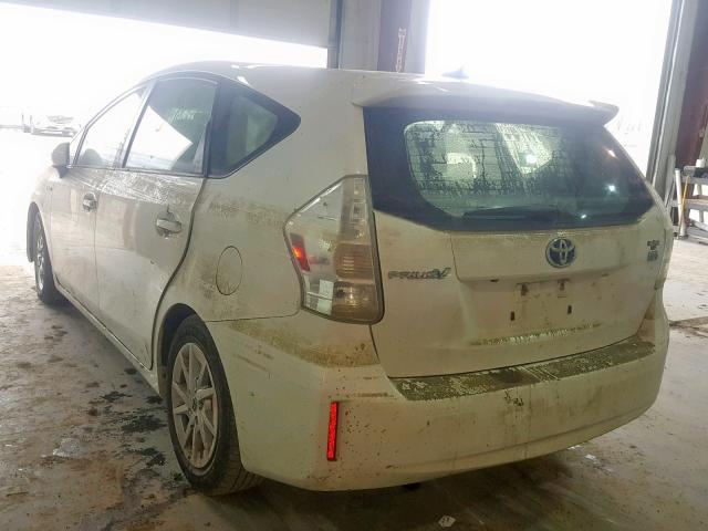 JTDZN3EU5C3091663 - 2012 TOYOTA PRIUS V WHITE photo 3