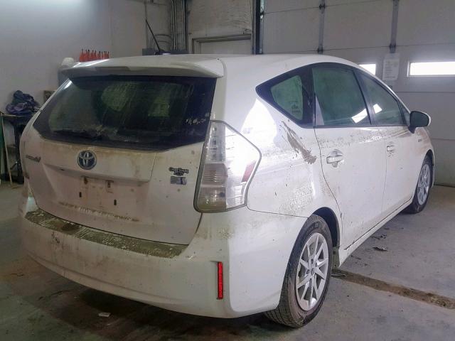 JTDZN3EU5C3091663 - 2012 TOYOTA PRIUS V WHITE photo 4