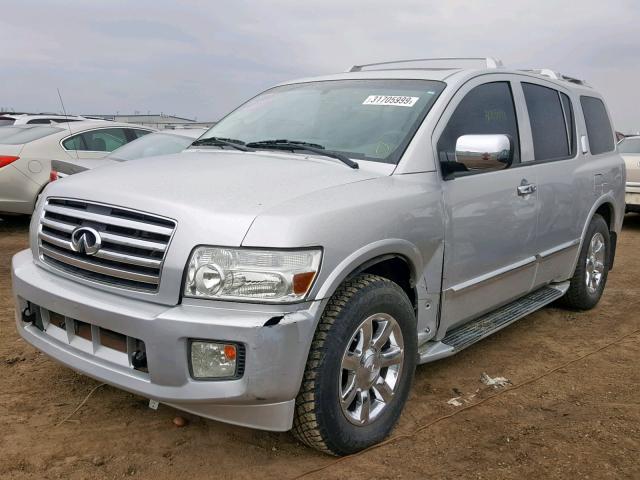 5N3AA08C24N805302 - 2004 INFINITI QX56 SILVER photo 2