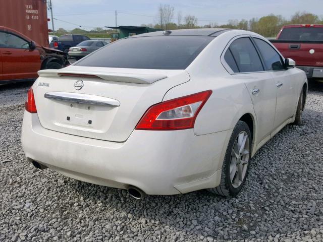 1N4AA5APXBC808521 - 2011 NISSAN MAXIMA S WHITE photo 4