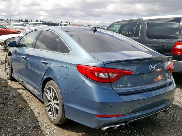 5NPE34AB3FH069149 - 2015 HYUNDAI SONATA SPO BLUE photo 3