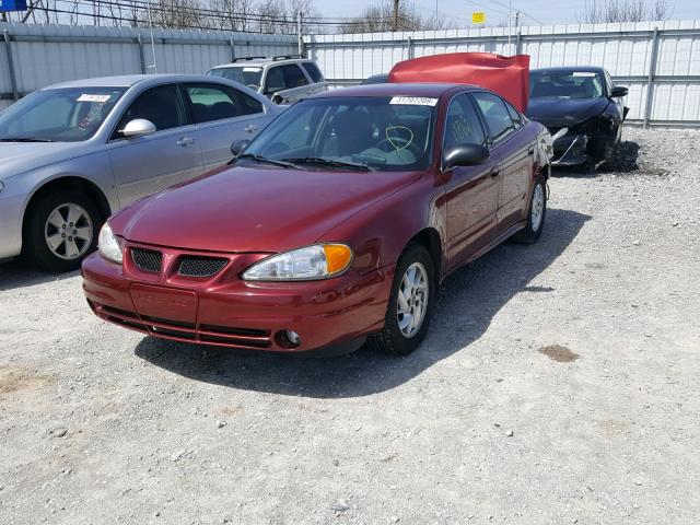 1G2NF52F53C164502 - 2003 PONTIAC GRAND AM S RED photo 2