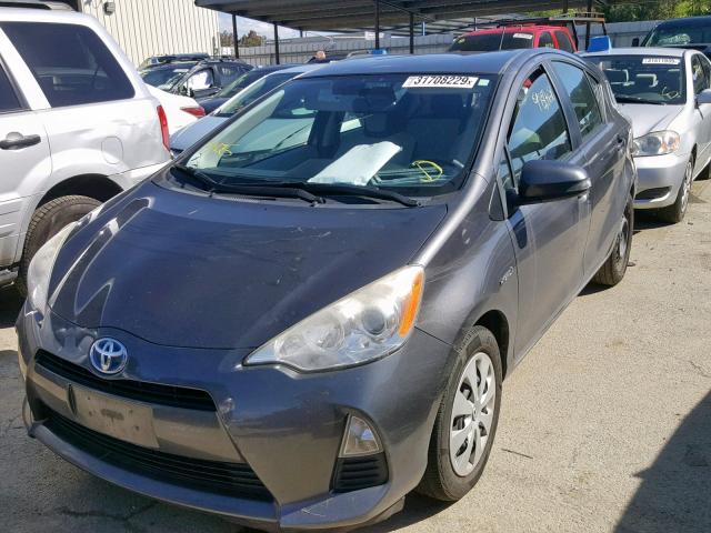 JTDKDTB34D1557483 - 2013 TOYOTA PRIUS C GRAY photo 2