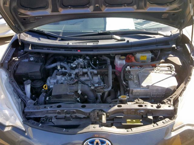 JTDKDTB34D1557483 - 2013 TOYOTA PRIUS C GRAY photo 7