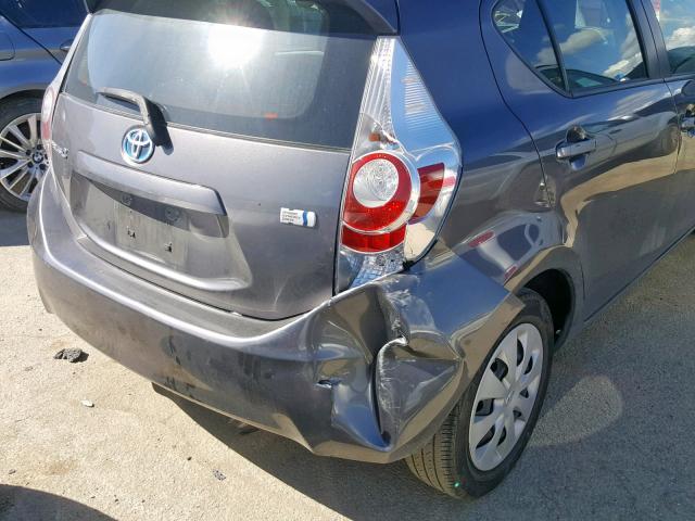 JTDKDTB34D1557483 - 2013 TOYOTA PRIUS C GRAY photo 9