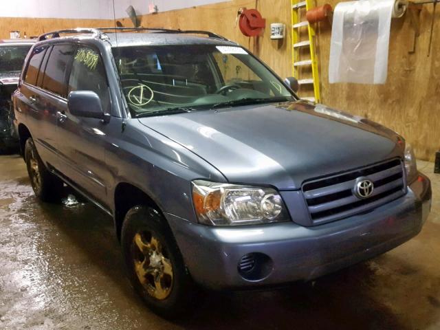 JTEDD21A740099328 - 2004 TOYOTA HIGHLANDER BLUE photo 1