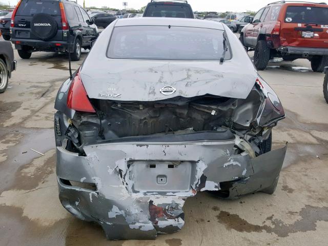 JN1AZ34D44T163492 - 2004 NISSAN 350Z COUPE GRAY photo 9