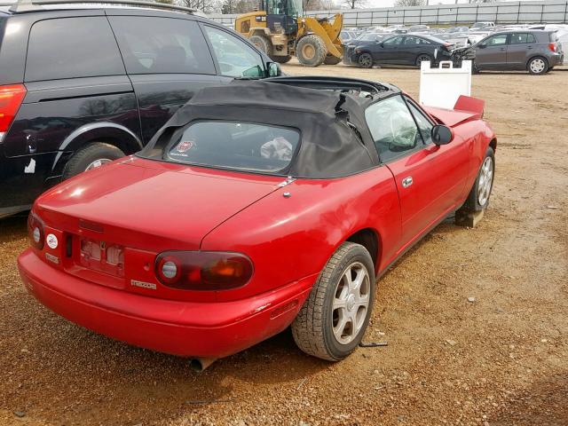 JM1NA3533V0732377 - 1997 MAZDA MX-5 MIATA RED photo 4