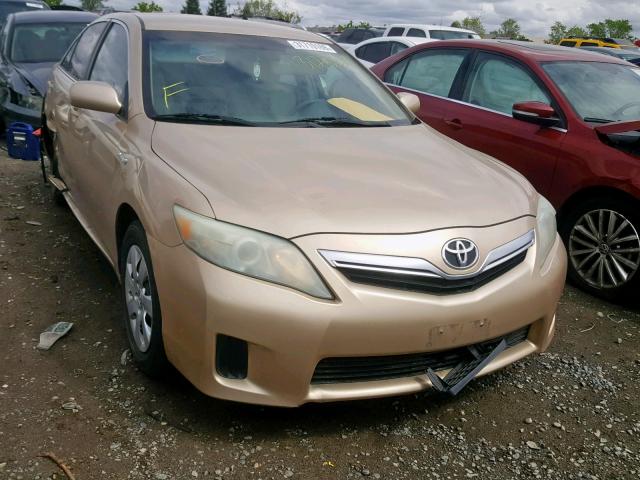 4T1BB3EK3AU124817 - 2010 TOYOTA CAMRY HYBR GOLD photo 1