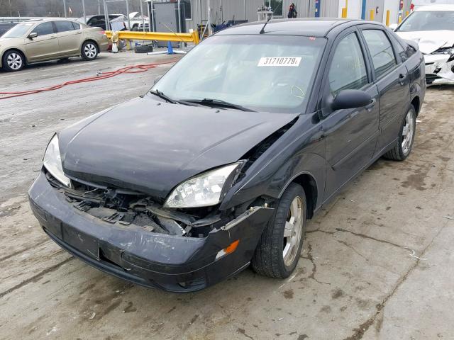 1FAFP34N07W245617 - 2007 FORD FOCUS ZX4 BLACK photo 2