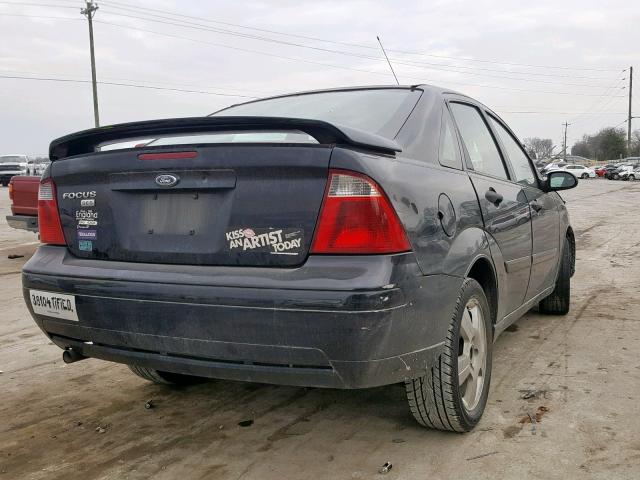 1FAFP34N07W245617 - 2007 FORD FOCUS ZX4 BLACK photo 4