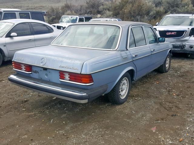 WDBAB33C3FA265079 - 1985 MERCEDES-BENZ 300 DT BLUE photo 4