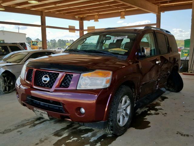 5N1AA0NC8CN609599 - 2012 NISSAN ARMADA SV MAROON photo 2