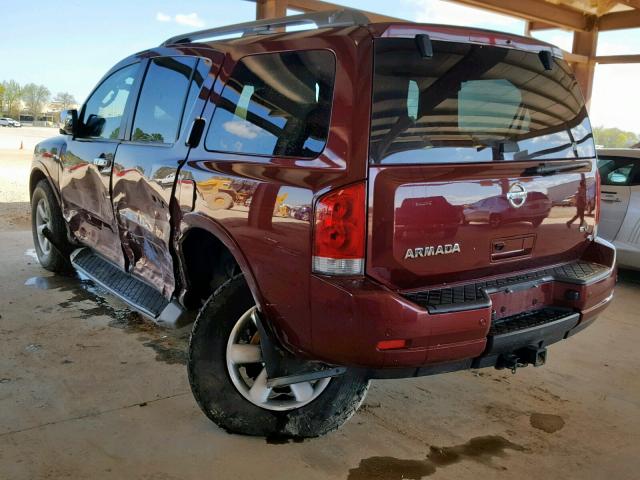 5N1AA0NC8CN609599 - 2012 NISSAN ARMADA SV MAROON photo 3