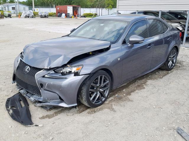 JTHBF1D20F5063604 - 2015 LEXUS IS 250 GRAY photo 2