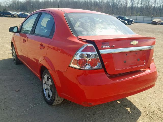 KL1TD5DE3BB151160 - 2011 CHEVROLET AVEO LS RED photo 3