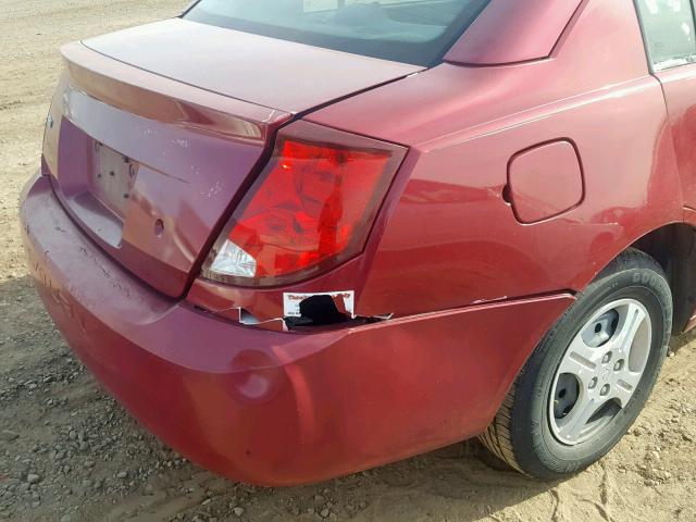 1G8AG52F95Z115112 - 2005 SATURN ION LEVEL RED photo 9