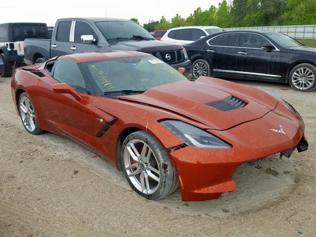 1G1YD2D70F5112117 - 2015 CHEVROLET CORVETTE S ORANGE photo 1