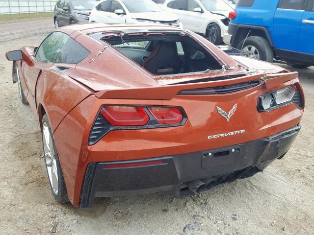 1G1YD2D70F5112117 - 2015 CHEVROLET CORVETTE S ORANGE photo 3