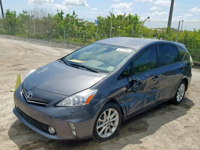 JTDZN3EU2C3114039 - 2012 TOYOTA PRIUS V GRAY photo 2