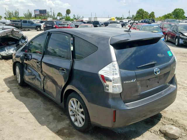 JTDZN3EU2C3114039 - 2012 TOYOTA PRIUS V GRAY photo 3