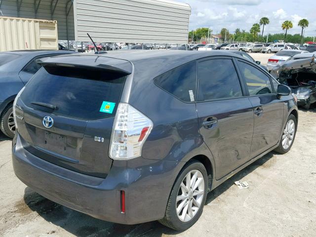 JTDZN3EU2C3114039 - 2012 TOYOTA PRIUS V GRAY photo 4