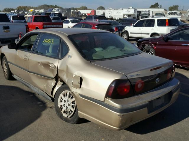 2G1WF52E059137749 - 2005 CHEVROLET IMPALA GOLD photo 3