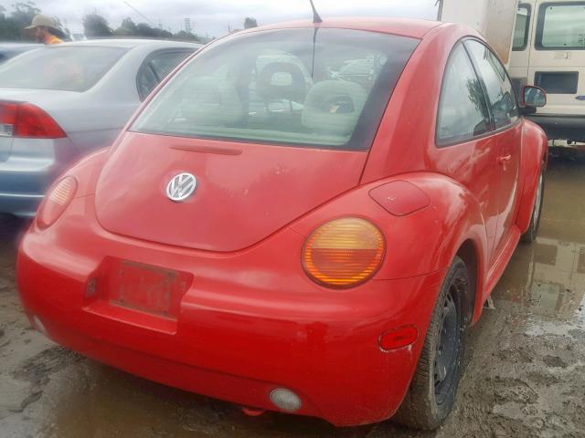 3VWCC21C5XM402769 - 1999 VOLKSWAGEN NEW BEETLE წითელი ფოტო 4