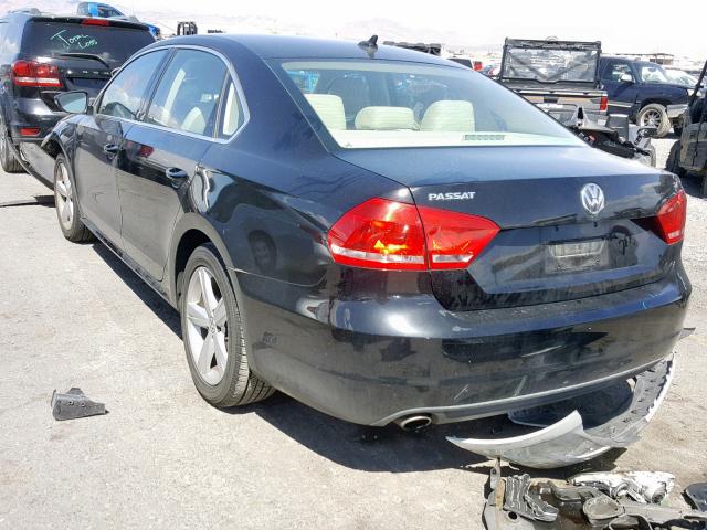 1VWBP7A3XCC081241 - 2012 VOLKSWAGEN PASSAT SE BLACK photo 3