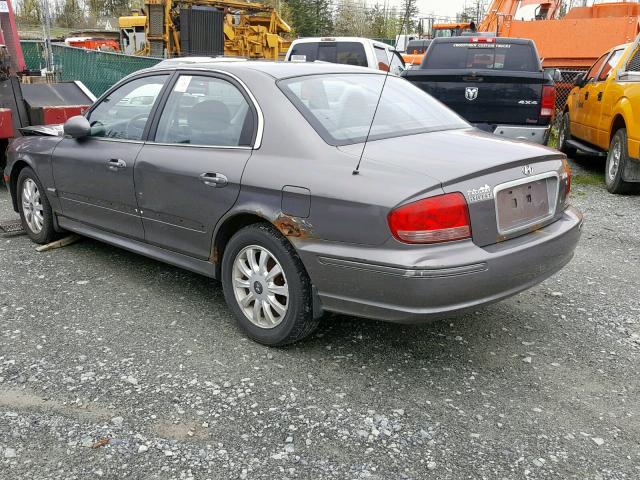 KMHWF25H22A730309 - 2002 HYUNDAI SONATA GL GRAY photo 3