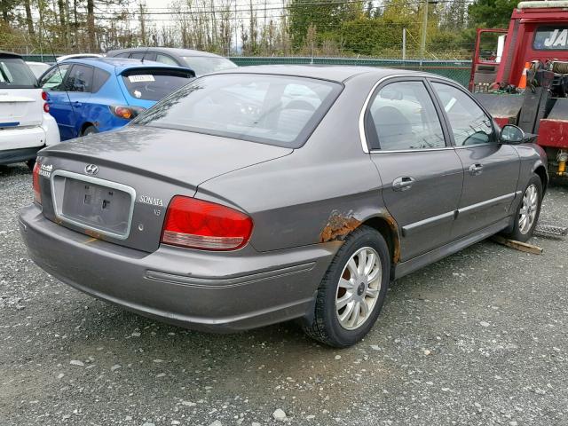 KMHWF25H22A730309 - 2002 HYUNDAI SONATA GL GRAY photo 4