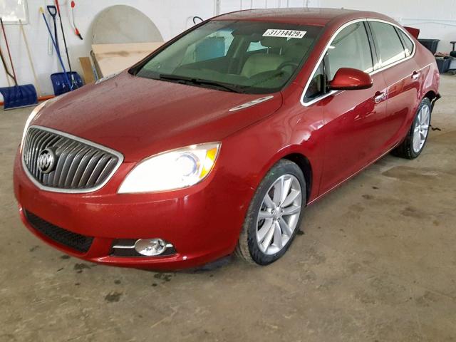 1G4PS5SKXC4142580 - 2012 BUICK VERANO RED photo 2