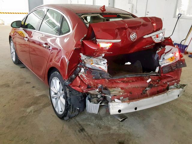 1G4PS5SKXC4142580 - 2012 BUICK VERANO RED photo 3