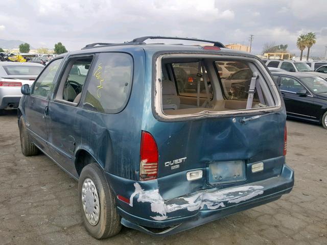 4N2DN11W2TD806847 - 1996 NISSAN QUEST XE GREEN photo 3