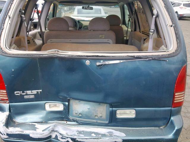 4N2DN11W2TD806847 - 1996 NISSAN QUEST XE GREEN photo 9