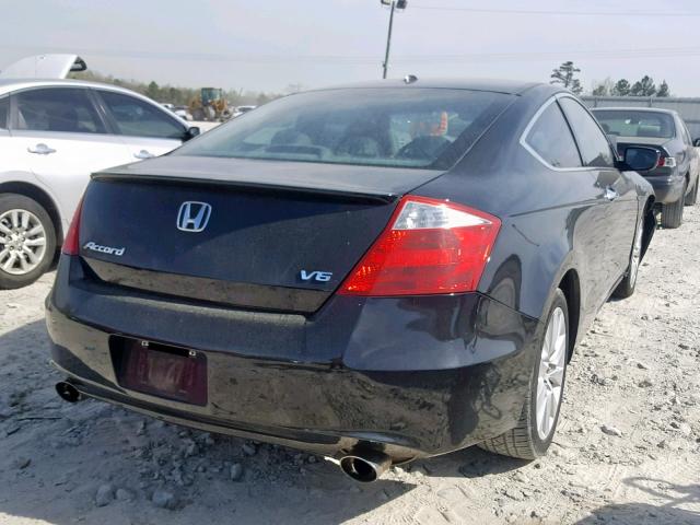 1HGCS22828A012020 - 2008 HONDA ACCORD EXL BLACK photo 4