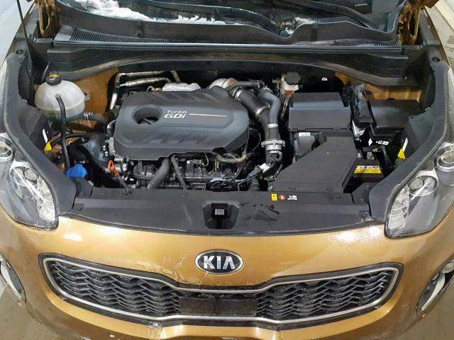 KNDPRCA66H7080061 - 2017 KIA SPORTAGE S BROWN photo 7