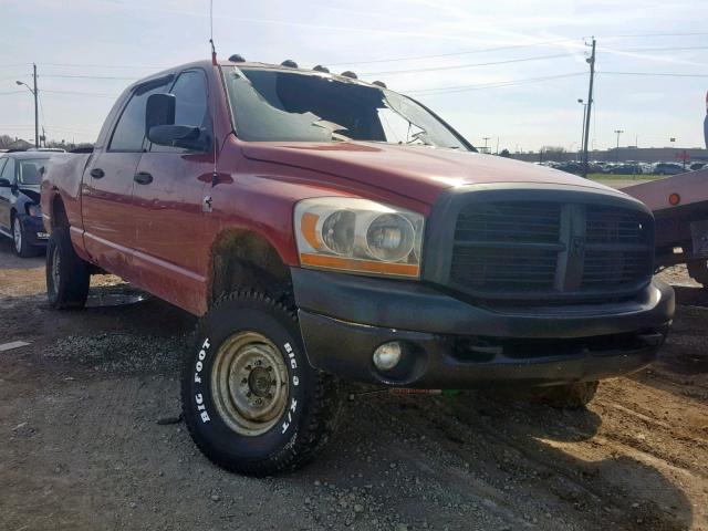 3D7KS29C46G138954 - 2006 DODGE RAM 2500 RED photo 1