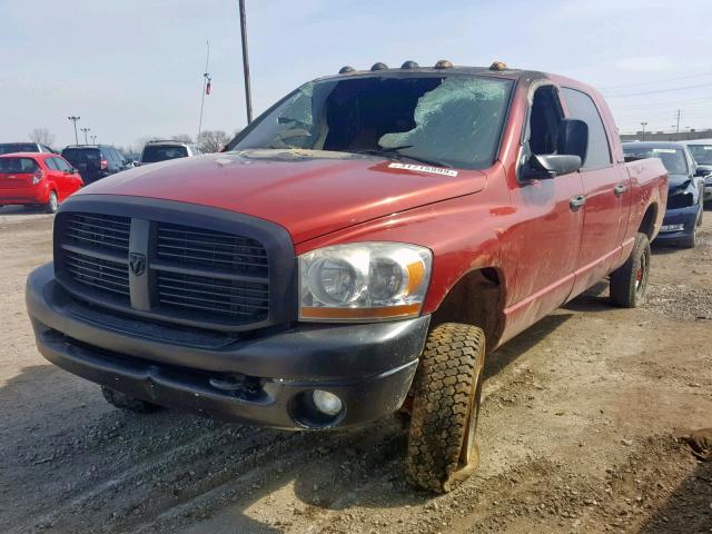 3D7KS29C46G138954 - 2006 DODGE RAM 2500 RED photo 2