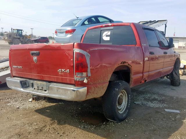 3D7KS29C46G138954 - 2006 DODGE RAM 2500 RED photo 4