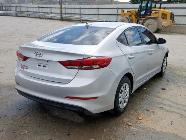 5NPD74LF0HH083366 - 2017 HYUNDAI ELANTRA SE SILVER photo 4