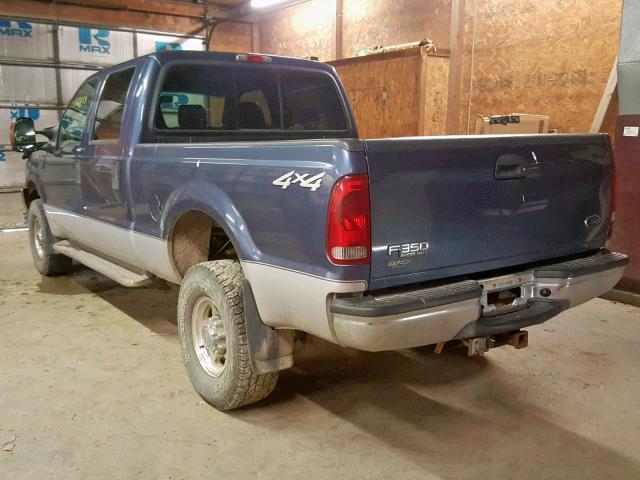 1FTSW31L44EA85287 - 2004 FORD F350 SRW S BLUE photo 3