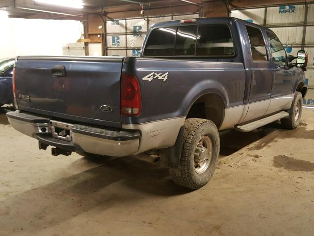 1FTSW31L44EA85287 - 2004 FORD F350 SRW S BLUE photo 4