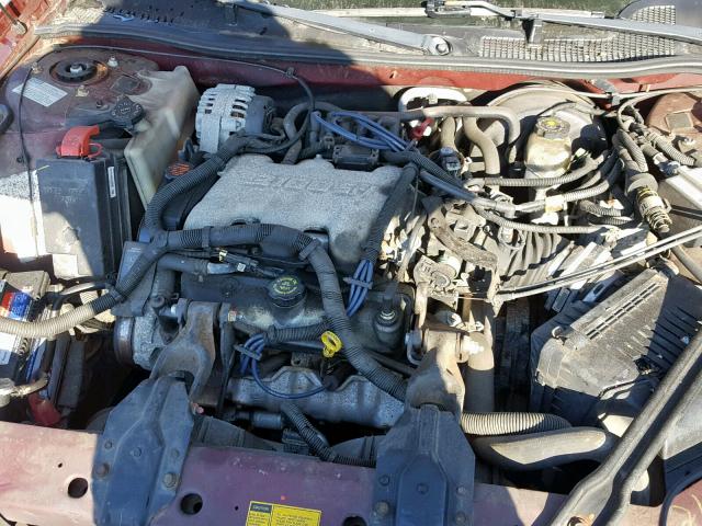 2G4WS52J511142305 - 2001 BUICK CENTURY CU RED photo 7