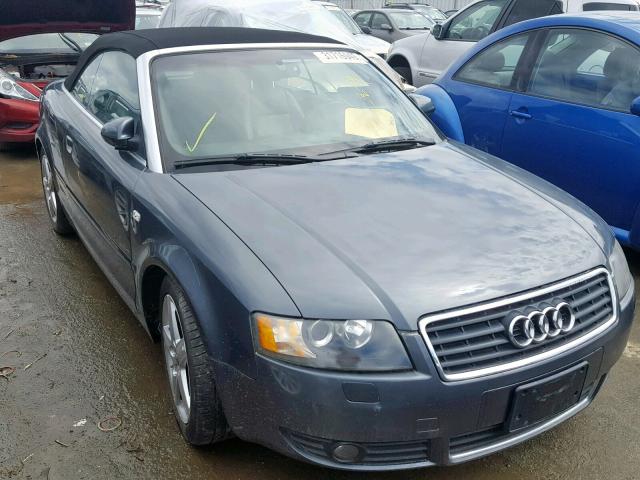 WAUAT48H45K007779 - 2005 AUDI A4 3.0 CAB GRAY photo 1