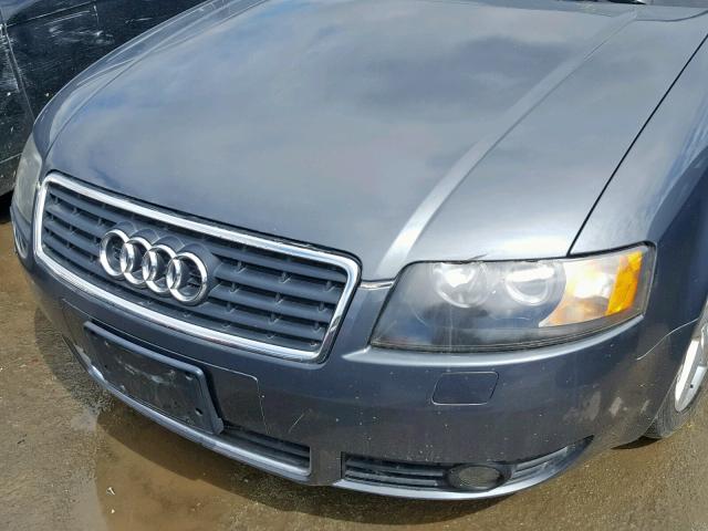 WAUAT48H45K007779 - 2005 AUDI A4 3.0 CAB GRAY photo 9