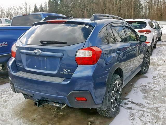 JF2GPAGC1D2863241 - 2013 SUBARU XV CROSSTR BLUE photo 4