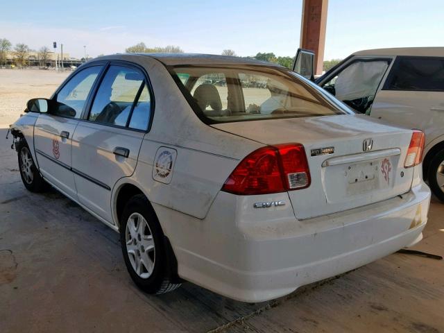 1HGES16335L020533 - 2005 HONDA CIVIC DX V WHITE photo 3