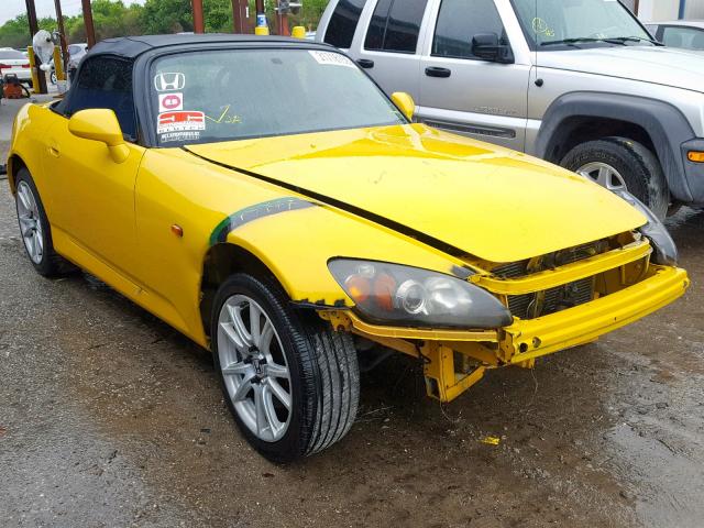 JHMAP21495S005284 - 2005 HONDA S2000 YELLOW photo 1