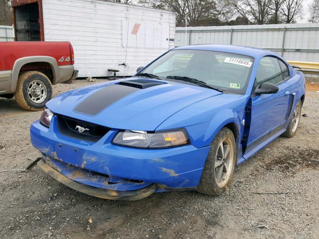 1FAFP42R14F161961 - 2004 FORD MUSTANG MA BLUE photo 2